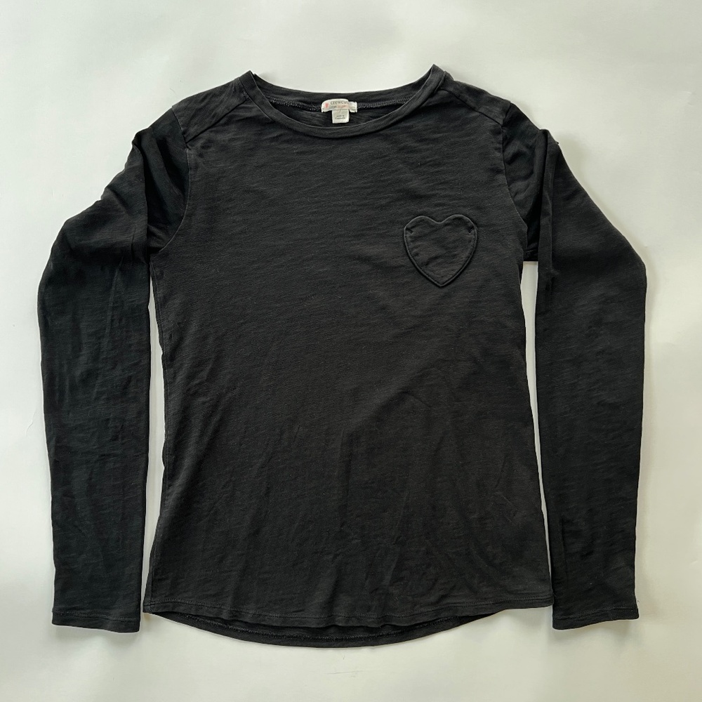 Crewcuts Long Sleeve "Heart" Pocket Tee - Kids XL